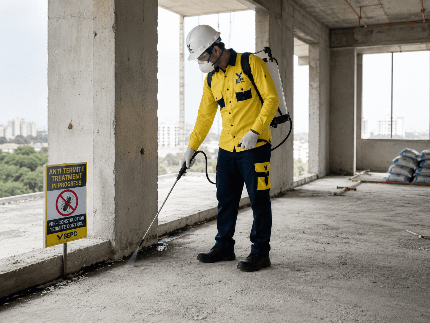 Anti-termite treatment: Pre-construction: where we treat (horizontal & vertical)